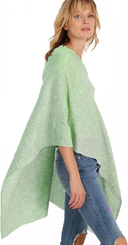 Vista 2 de Minnie Rose Poncho ruana de cachemira para mujer