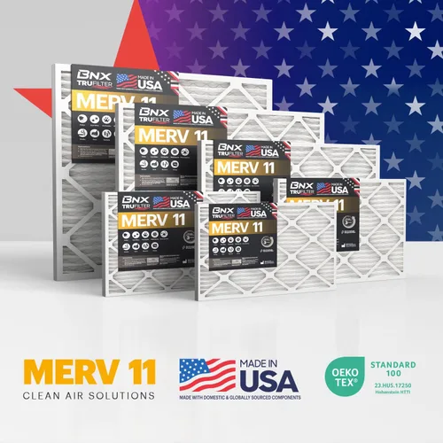 Vista 8 de BNX TruFilter - Filtro de aire MERV 11 de 10 x 10 x 1 pulgadas (paquete de 4) – Fabricado en Estados Unidos – Defensa contra Alérgenos Filtros