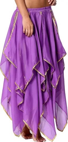 Vista 4 de Falda de gasa de lentejuelas para traje de mujer