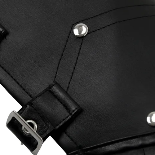 Vista 4 de Charmian Accesorios Steampunk para mujer, estilo retro, de cuero, brazalete, armadura