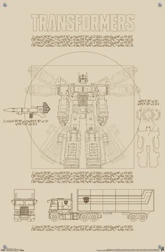 Vista 4 de Trends International Hasbro Transformers - Póster de pared con pasadores de presión, 14.725 x 22.375 pulgadas