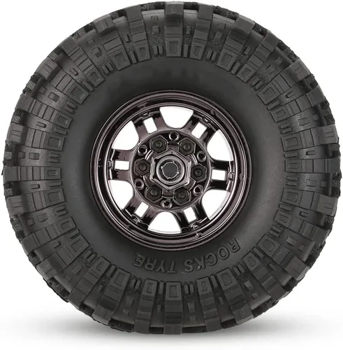 Vista 6 de Goolsky 4 neumáticos AUSTAR AX-4020C de 1.9 pulgadas 4.331 in 1/10 Rock Crawler con borde de rueda Beadlock para D90 SCX10 AXIAL RC4WD TF2 RC Car