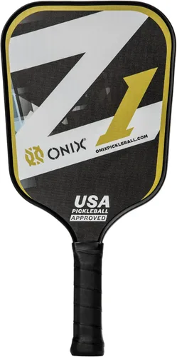 Vista 14 de Onix Graphite Z5 - Paleta de pickleball de fibra de carbono con forma de cuerpo ancho, núcleo de panal y cara de grafito ONIX Paleta de pickleball