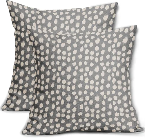 Vista 70 de Sweetshow Juego de 2 fundas de almohada de 16 x 16 pulgadas, diseño bohemio, con diseño de lunares, moderno y moderno, para exteriores, decorativas