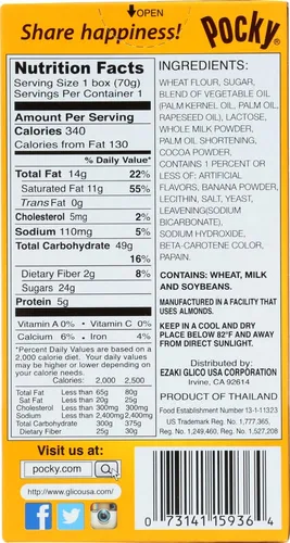 Vista 2 de Pocky Chocolate Banana 2.47 oz cada uno (2 artículos por pedido)
