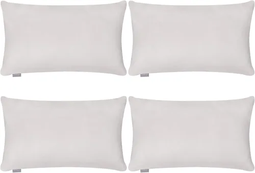 Vista 77 de Thmyo - Paquete de 4 fundas de almohada decorativas de 100 % algodón para lumbar, cómodas, sólidas, para Navidad/Halloween, fundas de cojín Blanco