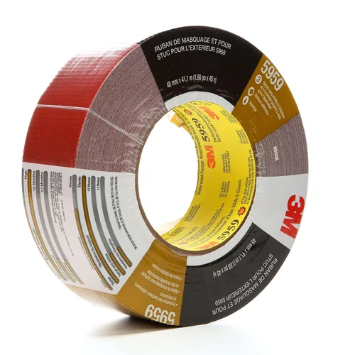 Vista 2 de 3M Cinta adhesiva y estuco para exteriores 5959, roja, 1.890 in x 134.8 ft, 12,0 mil
