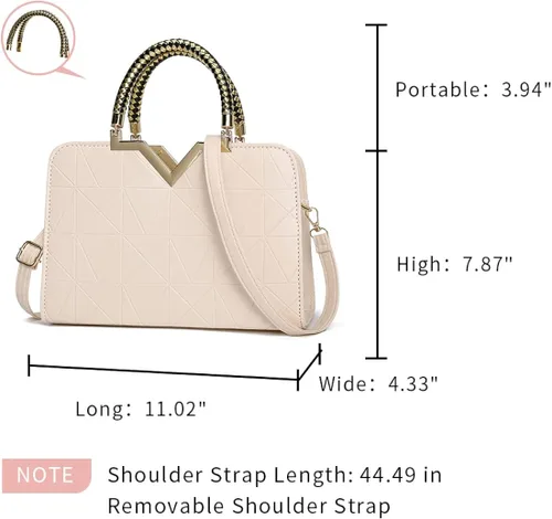 Vista 2 de JHVYF Monederos para mujer bolso de moda para mujer bolso de mano de piel sintética con asa superior