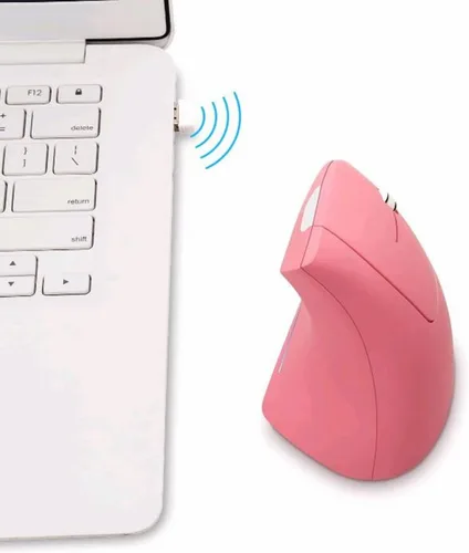 Vista 5 de Sunffice Ratón vertical, mouse vertical ergonómico, ratones ópticos de alta precisión 2.4G 80012001600DPI para PC, portátil, escritorio, Mac