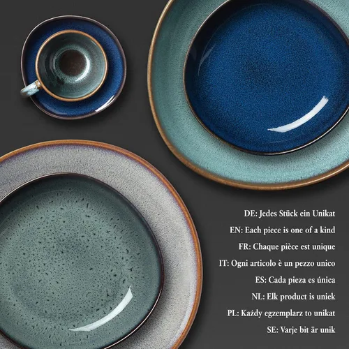 Vista 8 de Villeroy & Boch Lave Gris - Cuenco plano pequeño, 8.5x1.75, gres, gris