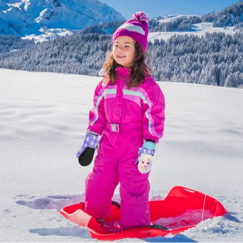 Vista 5 de DISNEY Mickey Mouse - Mitones para niños de 2 a 4 años, guantes impermeables para niños, guantes de nieve de Mickey Kids, guantes Thinsulate 3M