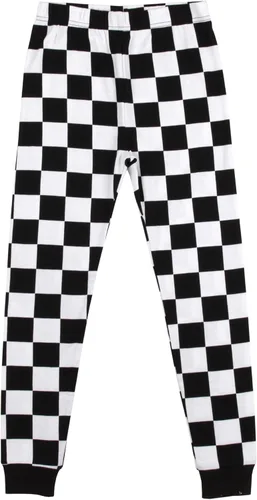 Vista 3 de Bioworld Naruto - Conjunto de pijama clásico de manga larga con patrón de cuadros en blanco y negro