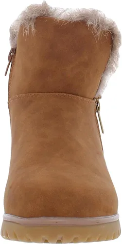 Vista 2 de LONDON FOG Womens Faux Suede Faux Fur Lined Ankle Boots