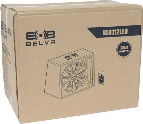 Vista 9 de BELVA BLB112LED Subwoofer de coche con puerto cargado de 12 pulgadas y 750 W con LED multicolor y control remoto