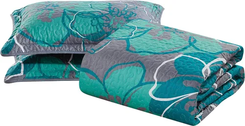 Vista 4 de Juego de edredón Home Collection con estampado de flores, tamaño grande