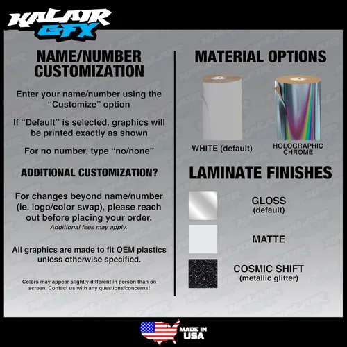 Vista 2 de Kit de gráficos para Kawasaki KLX140R (2019-2023) Warrior Series Blue 09 Mil - Adhesivos para motocicleta Dirt Pit Bike Motocicleta, accesorios