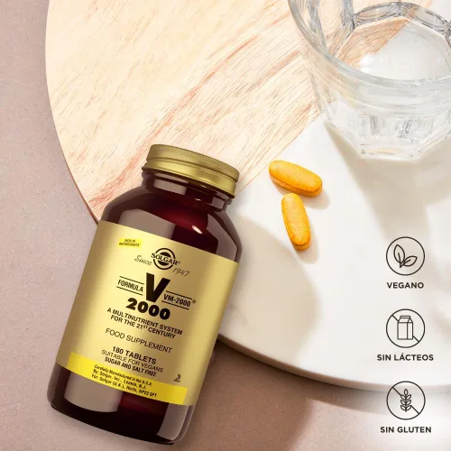 Vista 3 de Solgar Formula VM-2000 (Sistema multinutriente), 180 comprimidos - Múltiple de calidad premium - Contiene zinc - Apoya un sistema inmunológico