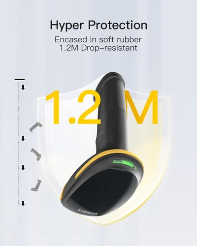 Vista 7 de Inateck Escáner de Código de Barras 2D con Soporte Inteligente, Escáner de Código QR Inalámbrico, Escáner de Mano con APP y SDK, Imagen 2D