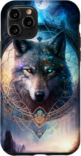 Vista 29 de Wolf Mystical Surreal Fantasy Funda para iPhone 17