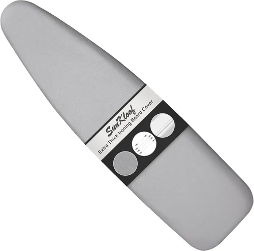 Vista 14 de Funda para tabla de planchar y almohadilla, resistente a las quemaduras y manchas, de 15 x 54 pulgadas, funda reflectante de silicona para tabla