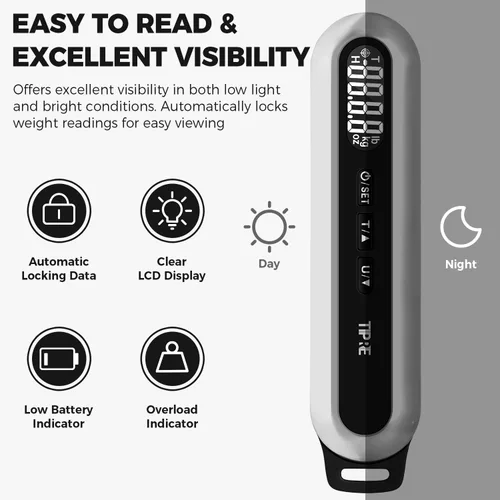 Vista 6 de Báscula de equipaje de viaje, báscula digital de maleta de 110 libras, báscula de peso portátil, báscula de equipaje de mano de acero inoxidable
