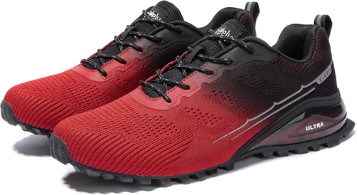 Vista 3 de Kricely Tenis de correr para hombre, para caminar, senderismo, tenis para hombre, tenis cruzado, tenis al aire libre, calzado casual