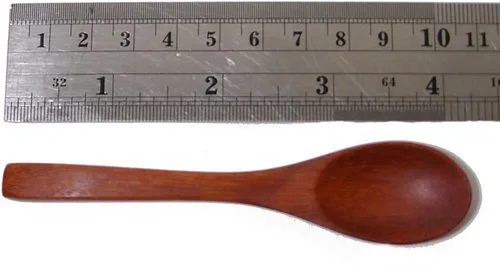 Vista 2 de CandyHusky's, pequeñas cucharas de madera, ideal para condimentos, helado, azúcar, para sal, color rojo (50)