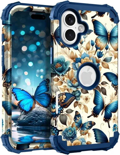 Vista 112 de Hocase Funda para iPhone SE 2022/2020, resistente a prueba de golpes, de plástico duro+goma de silicona, funda protectora híbrida para iPhone SE