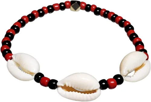 Vista 3 de Sea Shell Santeria Ilde Stretch Unisex Beaded Ifa Bracelet