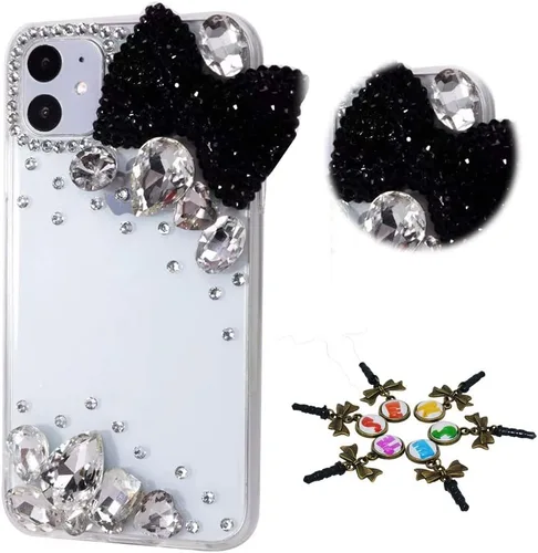Vista 7 de Sparkle - Funda para teléfono compatible con Samsung Galaxy Z Flip 2 5G - Elegante - Funda 3D hecha a mano con diseño de diamantes de imitación