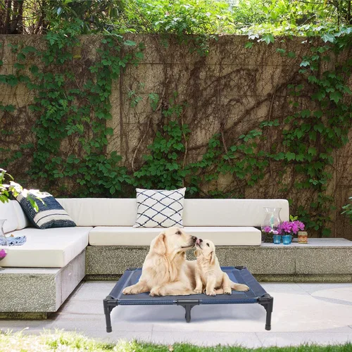 Vista 8 de suddus Cama elevada para perros impermeable al aire libre, cama elevada portátil para perros, camas para perros fuera del suelo, cama para perros