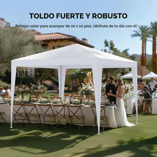 Vista 2 de Carpa para exteriores, carpa de fiesta de boda, refugio de campamento, refugio instantáneo comercial, tienda de campaña impermeable con paredes