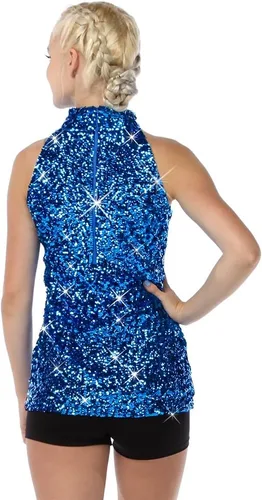 Vista 2 de Vestido tipo túnica con lentejuelas brillantes para mujer solo para Kix