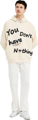 Vista 7 de Sudaderas para mujeres y hombres, sudadera con capucha de forro polar con textos, sudaderas novedosas y casuales
