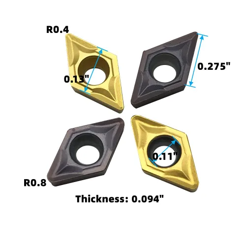 Vista 5 de DCMT21.51 DCMT21.52 DCMT070204 DCMT070208 Insertos de torneado de carburo 20pcs Indexable Carbide Inserts Multilayer Coated CNC Lathe Inserts for