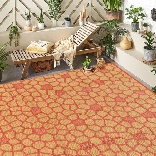 Vista 18 de Boulder Bee Alfombras para exteriores Alfombra de paja de plástico Alfombras impermeables para acampar al aire libre Alfombra de picnic de Azul