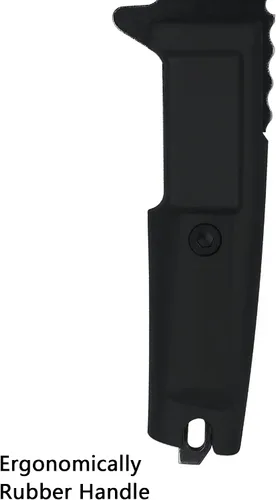 Vista 3 de Hacha, hacha de campamento de 9.8 pulgadas, mango de goma ergonómico, con funda de nailon duradero para bushcraft y camping