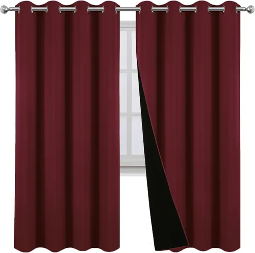 Vista 50 de LEMOMO Cortinas 100% opacas de 38 x 54 pulgadas, 2 paneles de oscurecimiento con aislamiento térmico para dormitorio