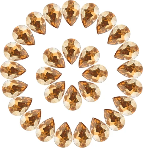 Vista 19 de Jyukan DIY lágrima de cristal AB resina diamantes de imitación Pointback cristal facetado fabricación de joyería artesanal (50 unidades)
