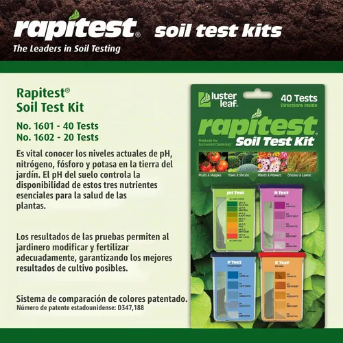 Vista 2 de Kit de prueba de suelo Rapitest para jardines, verduras, flores y céspedes. El probador de suelo diseñado y ensamblado en EE. UU. mide/analiza