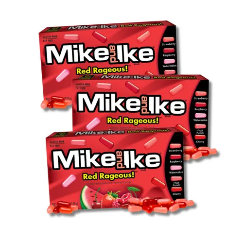 Vista 11 de Mike & Ike – Paquete de 3 – Berry Blast – Caramelos masticables con sabor a bayas surtidos – Cajas de cine de 4.25 onzas