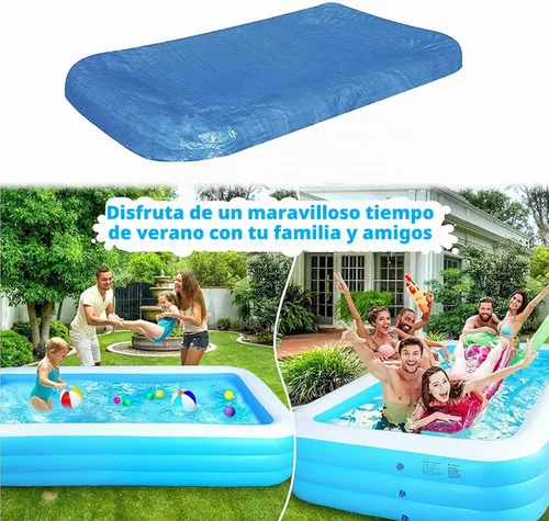 Vista 4 de Cubierta rectangular para piscina, cubierta inflable para piscina, cubierta de piscina, cubierta de piscina para el hogar a prueba de polvo