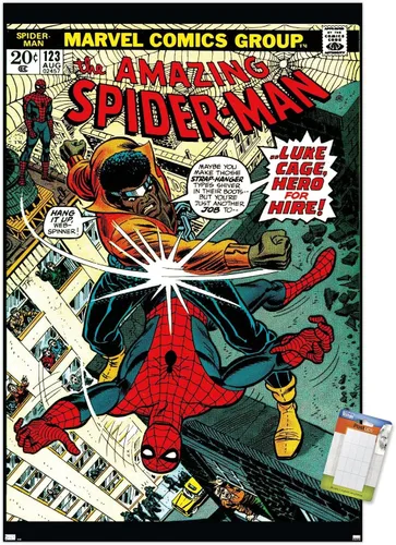 Vista 12 de Trends International Marvel Comics Amazing Spider-Man #123 - Póster de pared, 22.4 pulgadas de largo x 14.7 pulgadas, versión enmarcada en madera