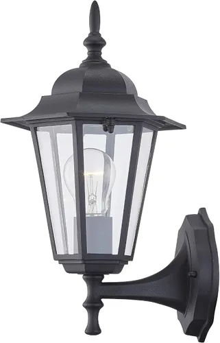Vista 10 de WISBEAM Farol de pared para exteriores, aplique de pared como accesorio de iluminación de porche, base E26 de 60 W máximo, carcasa de metal más