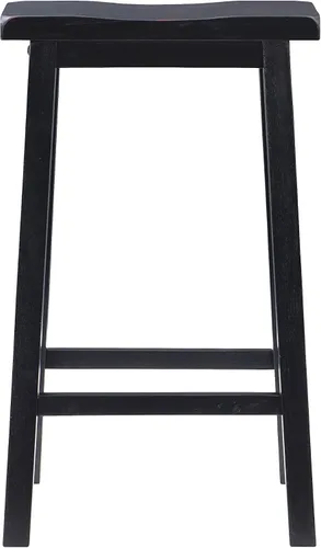 Vista 8 de Powell Furniture Powell Taburete de bar color negro antiguo con arena a través de terracota, taburete de bar de 29 pulgadas de altura del asiento