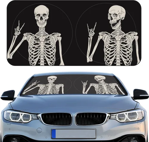 Vista 12 de Parasol plegable para parabrisas de coche, cubreventanas frontales para coche, accesorios para coche, protección contra el calor y los rayos UV