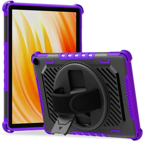 Vista 10 de ROISKIN Funda para Tablet Fire HD 10 de 2023 con soporte de patada de 360 y correa de mano