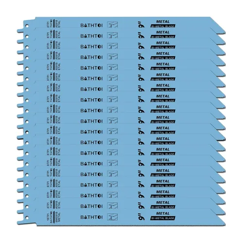 Vista 8 de Paquete de 20 hojas de sierra alternante de 6 pulgadas, 14 dientes por pulgada, para chapa metálica, tubos, plástico PVC, corte de perfiles, hojas