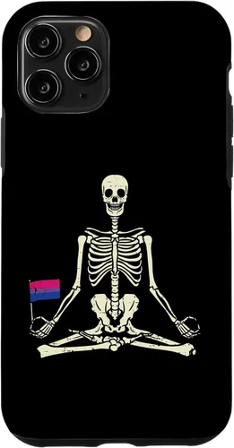 Vista 28 de Funda de regalo para iPhone 13 Pro Skeleton Yoga Namaste Bisexual Pride Flag Yogi LGBTQ Bi