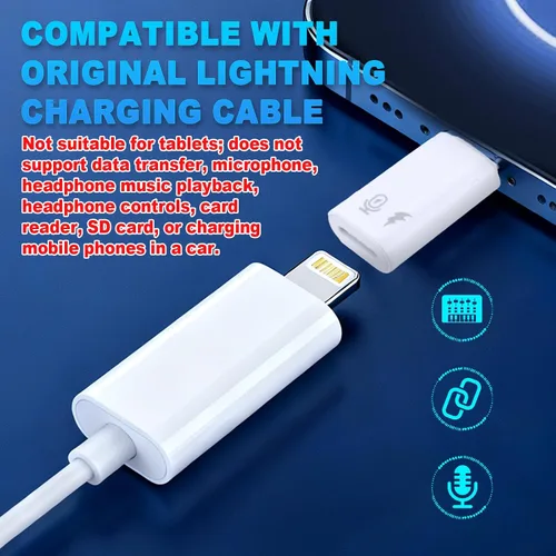 Vista 3 de 2pcs 8-Pin hembra a USB-C macho adaptador para iPhone 15/16